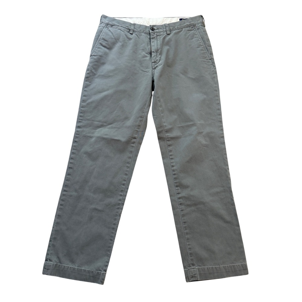 Polo Ralph Lauren Chinos Mens 34/30-32 Grey Classic Fit Cotton Twill Pants